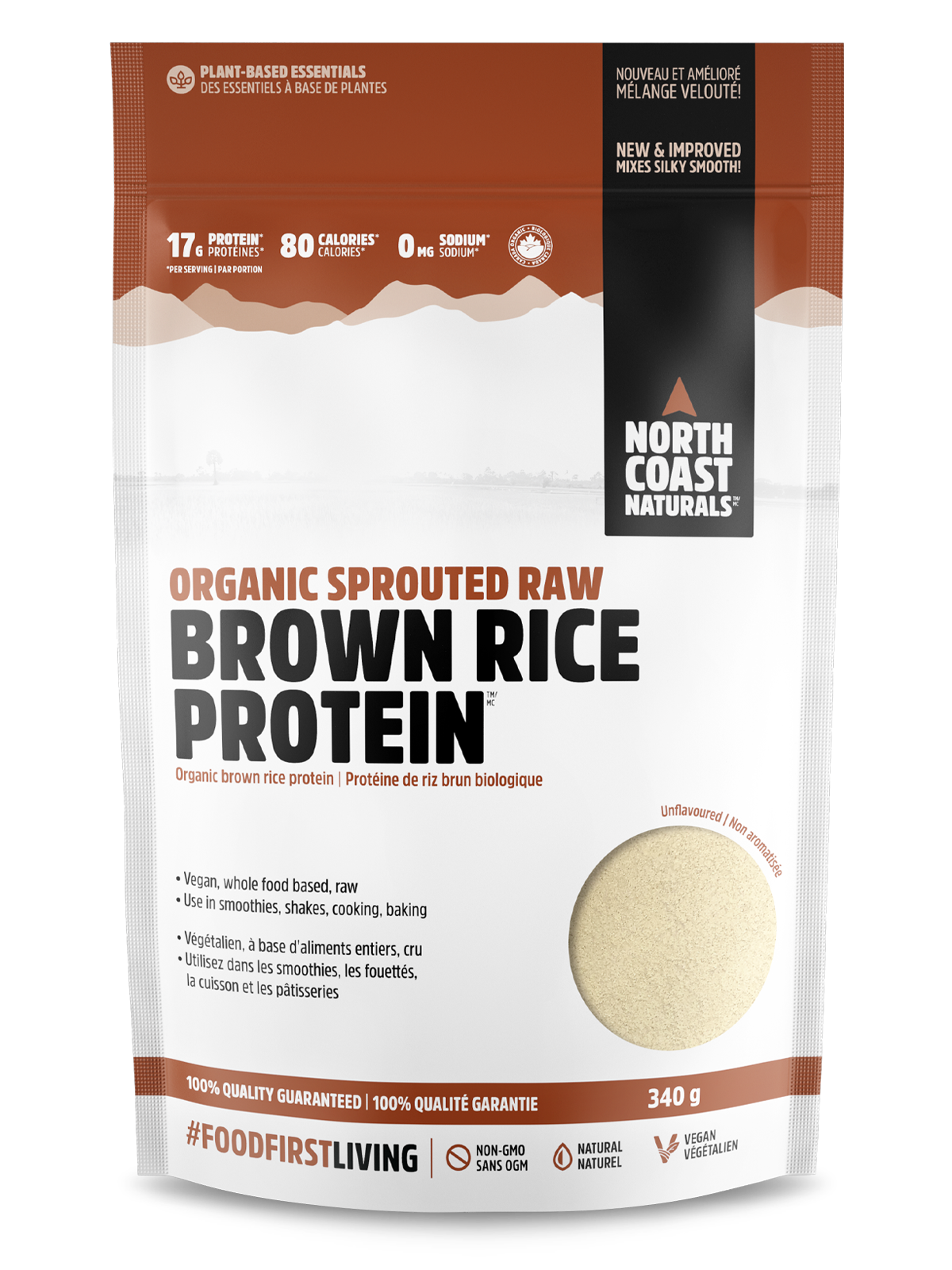 Organic Sprouted Raw Brown Rice Protein - 340g