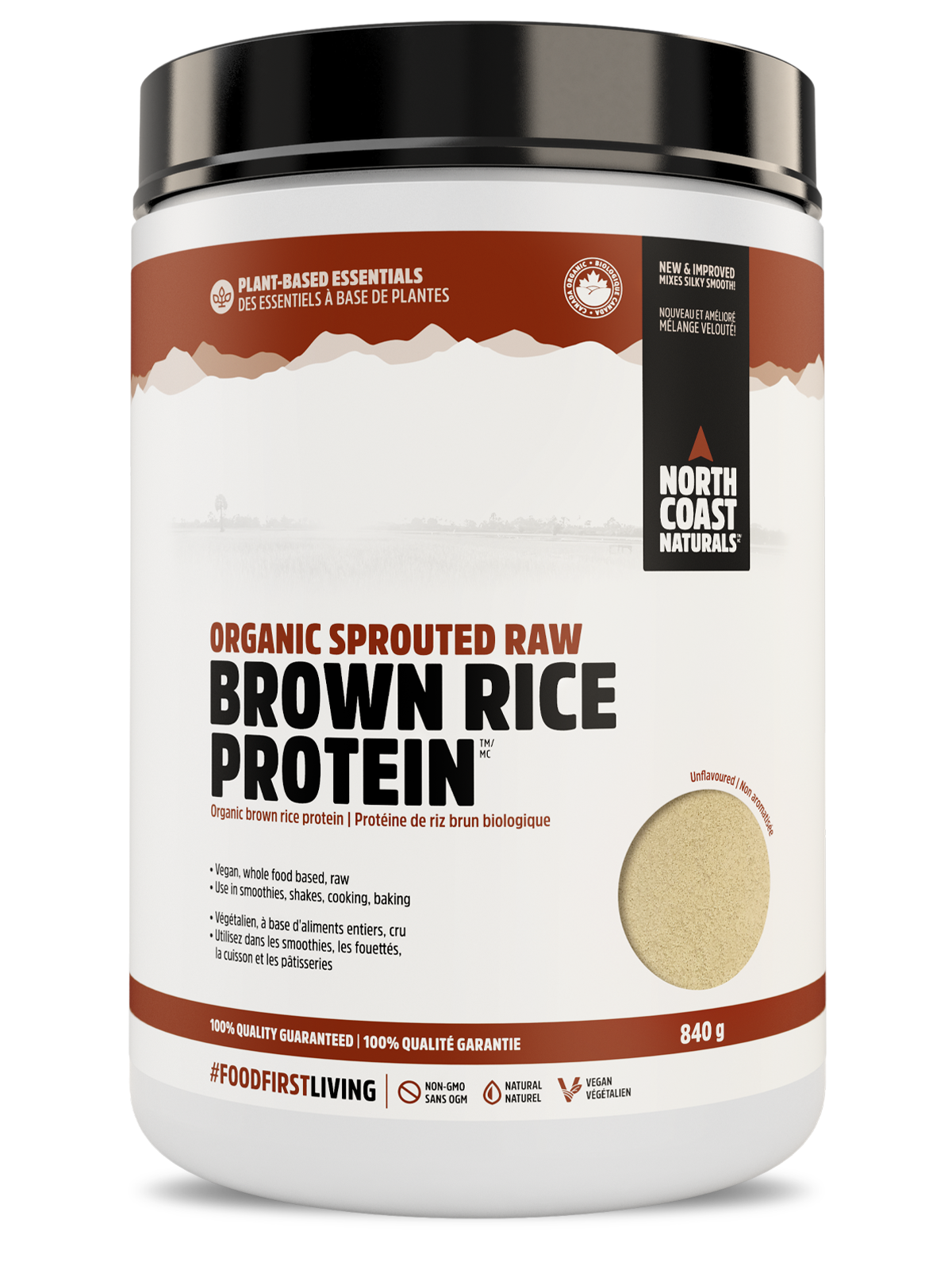 Organic Sprouted Raw Brown Rice Protein - 840g